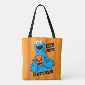Koekjesmonster - Trick or treat | Jouw namen toevo Tote Bag (Achterkant)