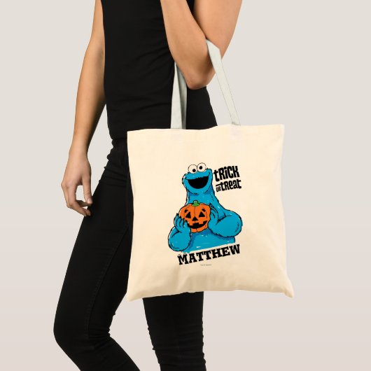 Koekjesmonster - Trick or treat | Jouw namen toevo Tote Bag (Voorkant (product))