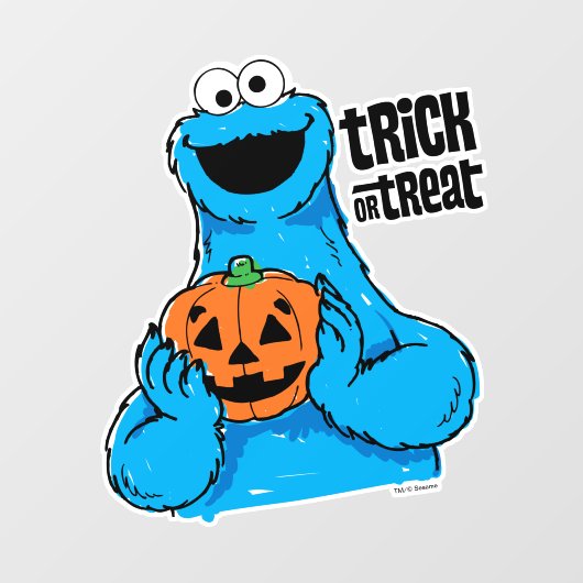 Koekjesmonster - Trick or treat Raamsticker (Vel)