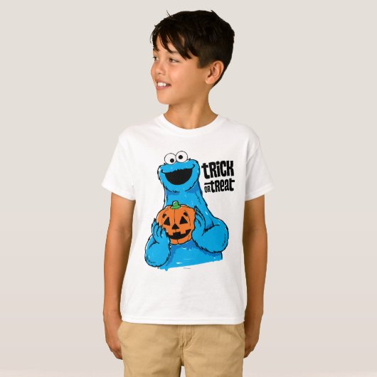 Koekjesmonster - Trick or treat T-shirt (Voorkant volledig)