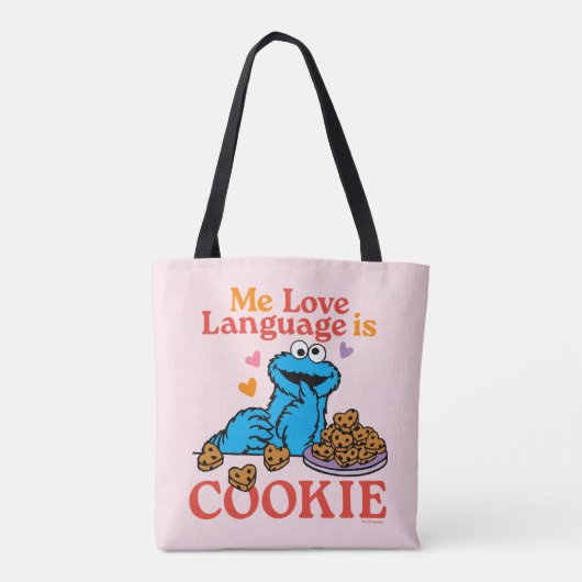 Koekjesmonster | Valentijnsdag-offerte Tote Bag (Achterkant)