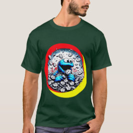 Koekjesmonster verslindt een gigantische chocolade t-shirt