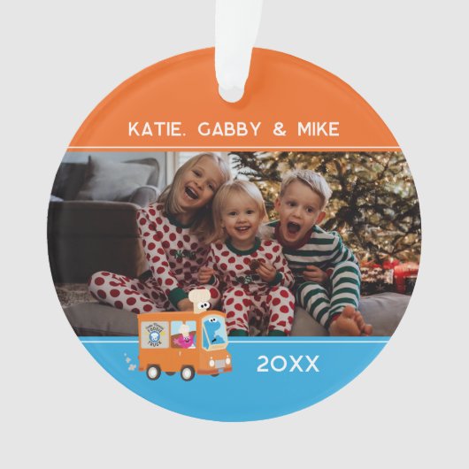 Koekjesmonster Voedselwagen | personaliseren Ornament (voorkant)