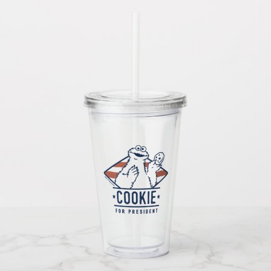  Koekjesmonster voor President Acryl Drinkbeker (Voorkant)