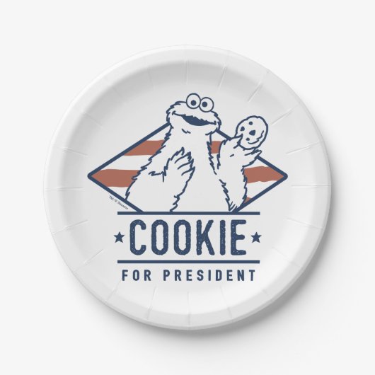  Koekjesmonster voor President Papieren Bordje (Voorkant)