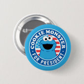 Koekjesmonster voor President Ronde Button 5,7 Cm (Voorkant /achterkant)