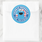 Koekjesmonster voor President Ronde Sticker (Tas)