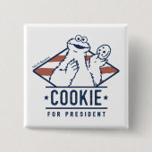  Koekjesmonster voor President Vierkante Button 5,1 Cm (Voorkant)