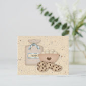 Koekjesontvangstkaart voor bakken briefkaart (Staand voorkant)