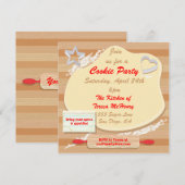 Koekjespartijuitnodiging Kaart (Voorkant / Achterkant)