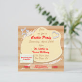 Koekjespartijuitnodiging Kaart (Staand voorkant)