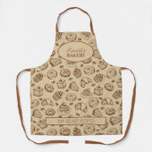  koekjespatroon gepersonaliseerde naam bakken schort (Voorkant)