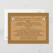 koekjesreceptiekaarten briefkaart (Voorkant / Achterkant)