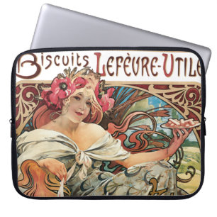 Koekjesreclame Alphonse Mucha Art Nouveau Laptop Sleeve