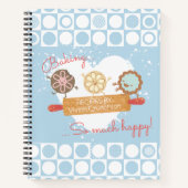 Koekjesrolpen voor het bakken van het recept voor  notitieboek (Voorkant)