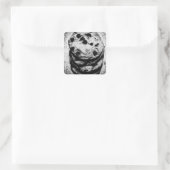 koekjestrap vierkante sticker (Tas)