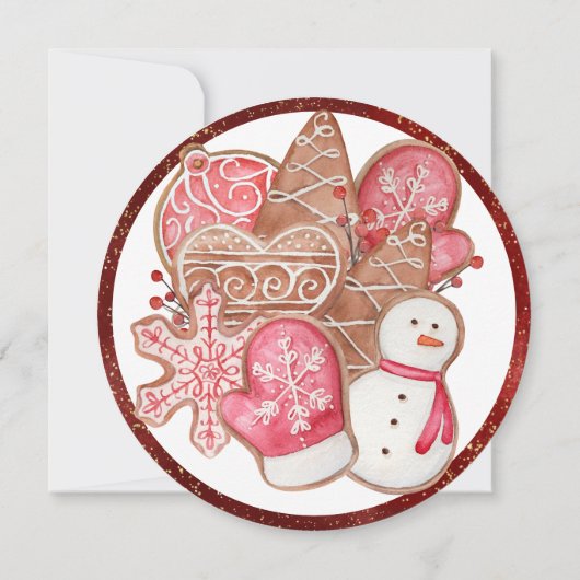 Koekjesuitwisseling, Koekjeswisselaar kerstfeest Kaart (Achterkant)