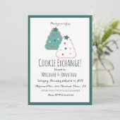 Koekjesvakantie met koekjes in de kerstboom van de kaart (Staand voorkant)