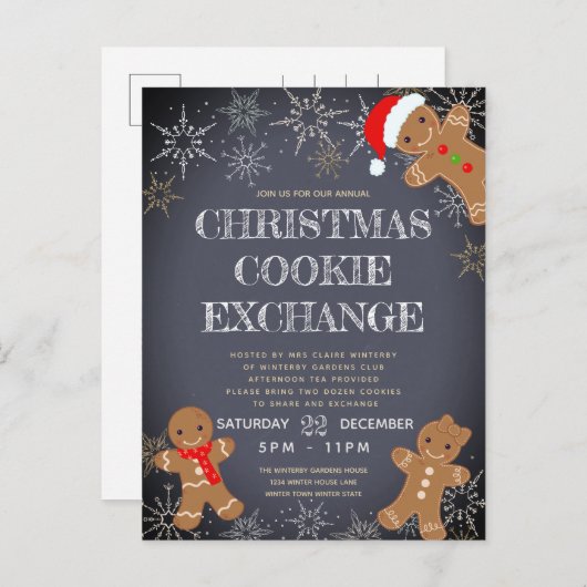 Koekjesvakantiegeld Koekkersteenvakantie Uitnodiging Briefkaart (Voorkant / Achterkant)