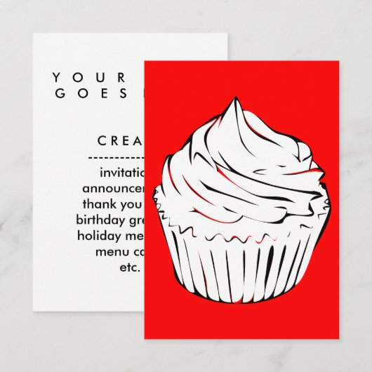 koekjesvlokken kaart (Voorkant / Achterkant)