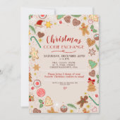 Koekjeswisselaar Exchange Holiday Party nodigt uit Kaart (Voorkant)