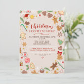Koekjeswisselaar Exchange Holiday Party nodigt uit Kaart (Staand voorkant)