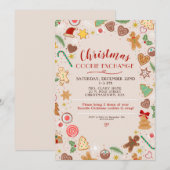 Koekjeswisselaar Exchange Holiday Party nodigt uit Kaart (Voorkant / Achterkant)