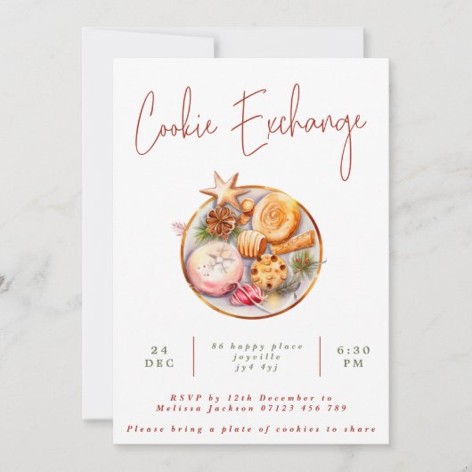 Koekjeswisselaar in Waterverf Kaart (Voorkant)