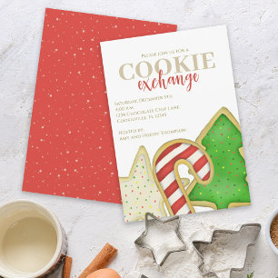 Koekjeswisselaar voor kerstmis kaart
