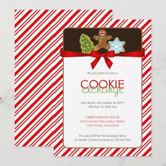 Koekjeswisselpartij Kaart (Voorkant / Achterkant)