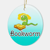 Koekjesworm met bril keramisch ornament (Links)