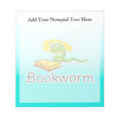 Koekjesworm met bril notitieblok (Voorkant)