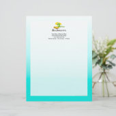 Koekjesworm met bril persoonlijk briefhoofd (Staand voorkant)