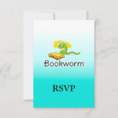 Koekjesworm met bril RSVP kaartje (Voorkant)