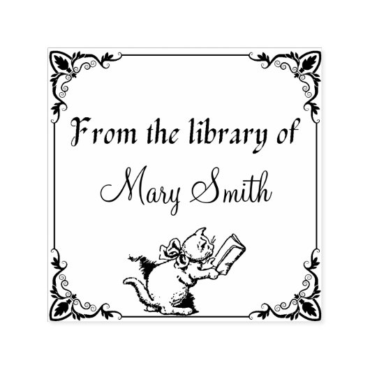 Koekkat Aangepaste zelfinnemende Rubberstempel Zelfinktende Stempel (Design)