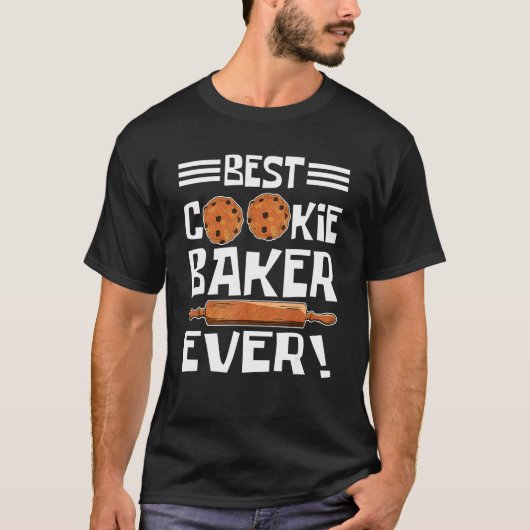 Koekkerbaker en koekjeseter beste koekjesbakker E T-shirt (Voorkant)