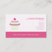 Koekkerbakkerswaren en gebak Roze Visitekaartje (Voorkant)