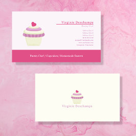 Koekkerbakkerswaren en gebak Roze Visitekaartje