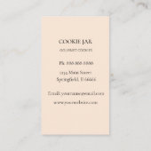Koekkerij waterverf perzikvisitekaartje visitekaartje (Achterkant)