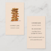 Koekkerij waterverf perzikvisitekaartje visitekaartje (Voorkant / Achterkant)