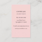 Koekkerij waterverf roze visitekaartje (Achterkant)