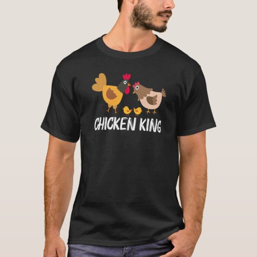 Koekkip voor mannen Papa Rooster Hen Chicks Poultr T-shirt (Voorkant)