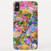 Koekkleurige abstracte gemengde paisleybloemen Case-Mate iPhone case (Achterkant)