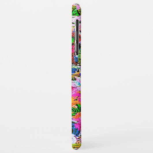 Koekkleurige abstracte gemengde paisleybloemen Case-Mate iPhone case (Achterkant/links)