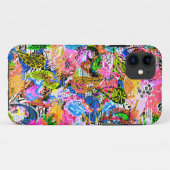 Koekkleurige abstracte gemengde paisleybloemen Case-Mate iPhone case (Achterkant (horizontaal))