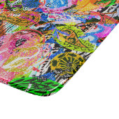 Koekkleurige abstracte gemengde paisleybloemen snijplank (Hoek)