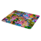 Koekkleurige abstracte gemengde paisleybloemen snijplank (Hoek)
