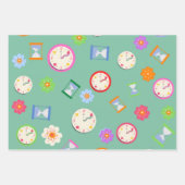 Koekklokken en bloementpartij inpakpapier vel (Voorkant 3)