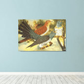 Koekoek Vogels met Moderne Kunst Canvas Print (Insitu (Houten vloer))