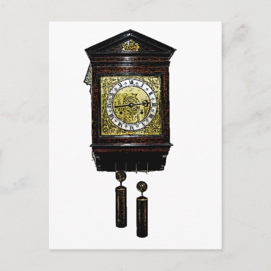 Koekoeksklok Inkt Tekening Tijdstuk Briefkaart (Voorkant)